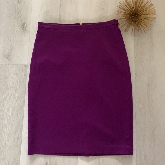 The Limited High Waist‎ Pencil Skirt purple gold zipper career or casual size 2 - Picture 2 of 11